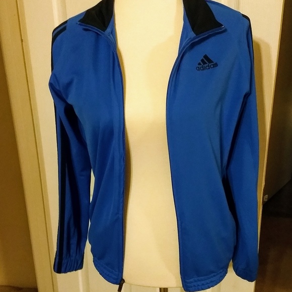 blue and black adidas jacket